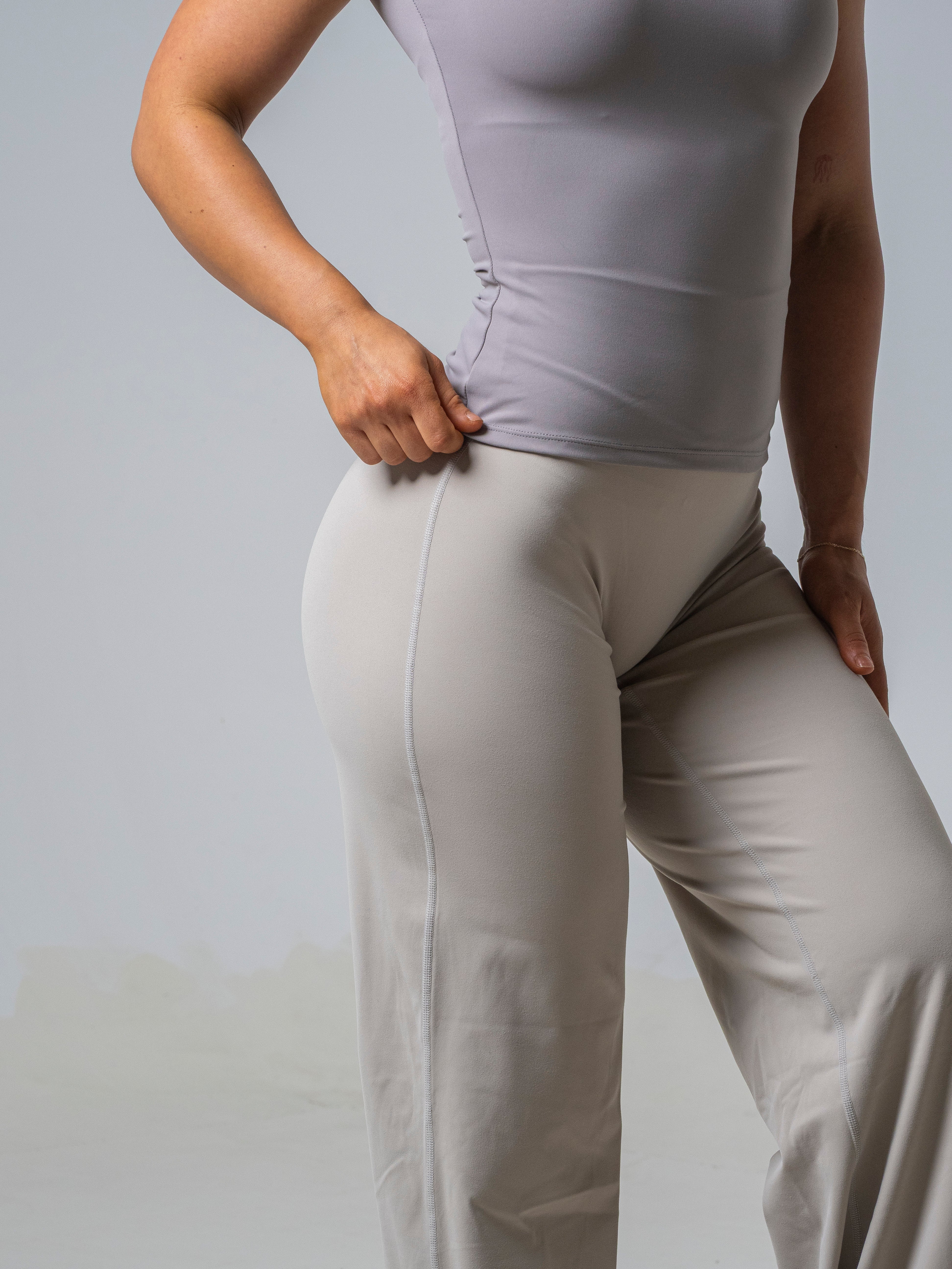 Seamless Half Sleeve Top - Ash