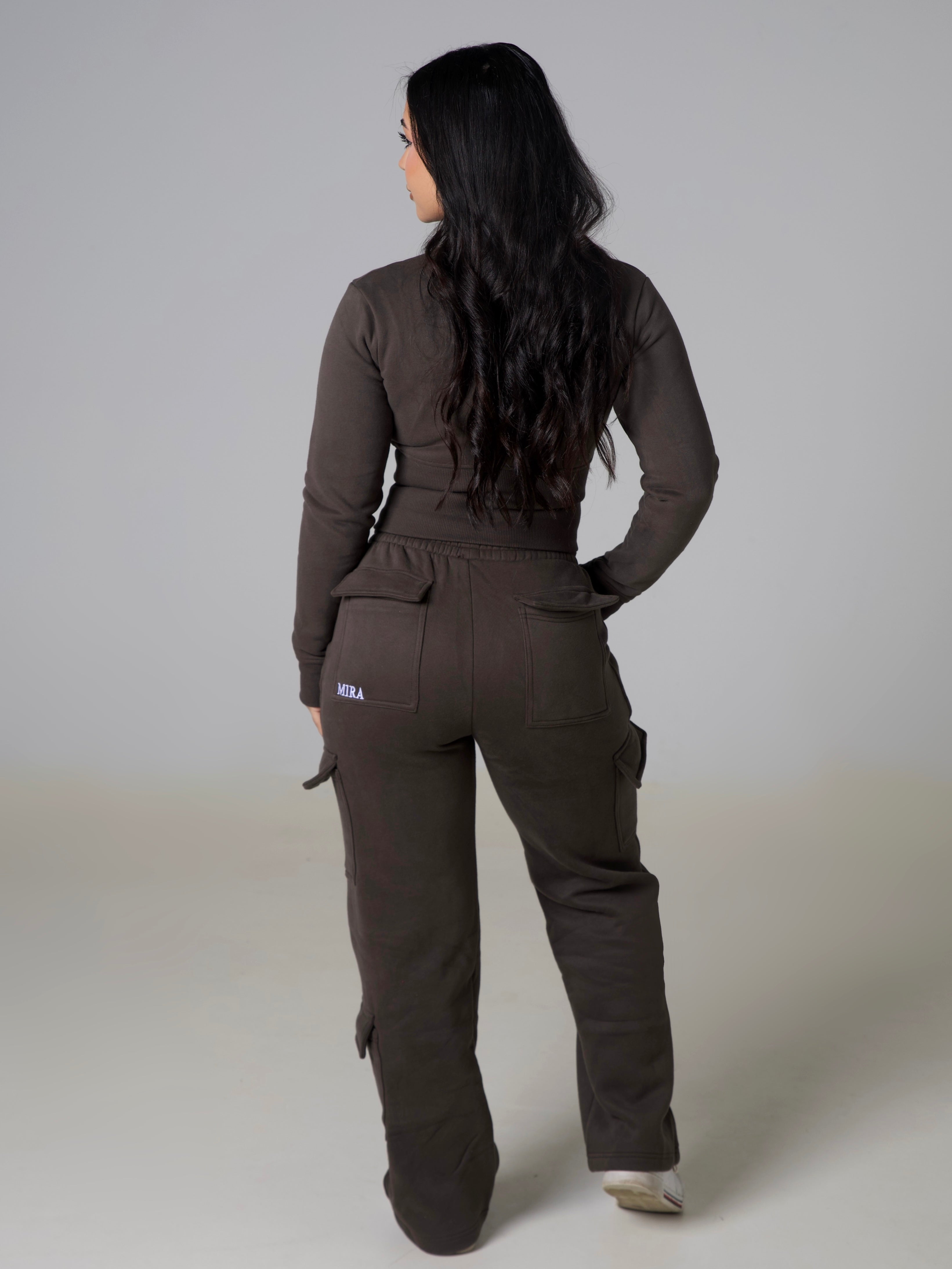 Contour Cargo Sweatpants - Dark Khaki