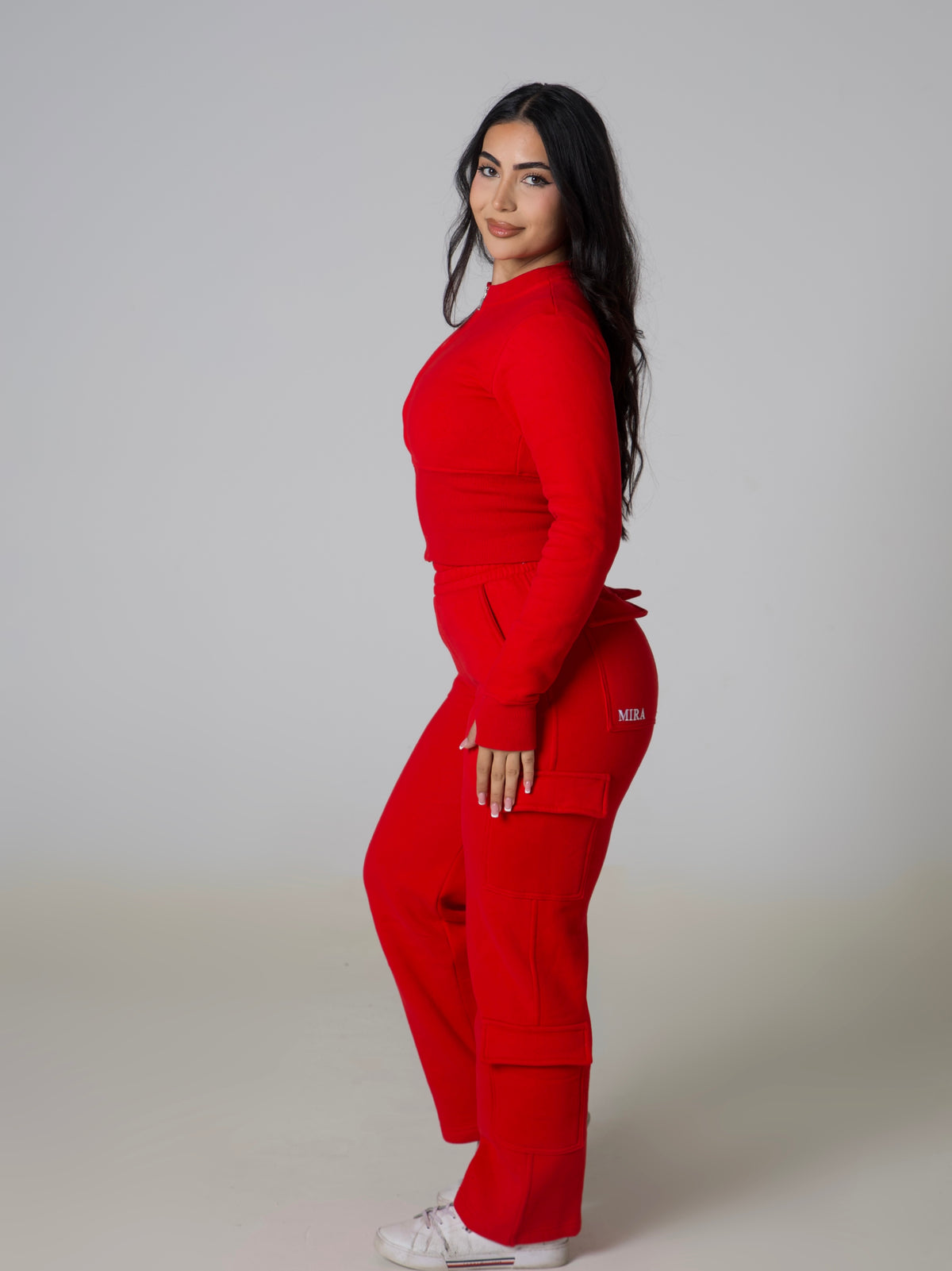 Contour Sculpt Zip Jacket - Crimson