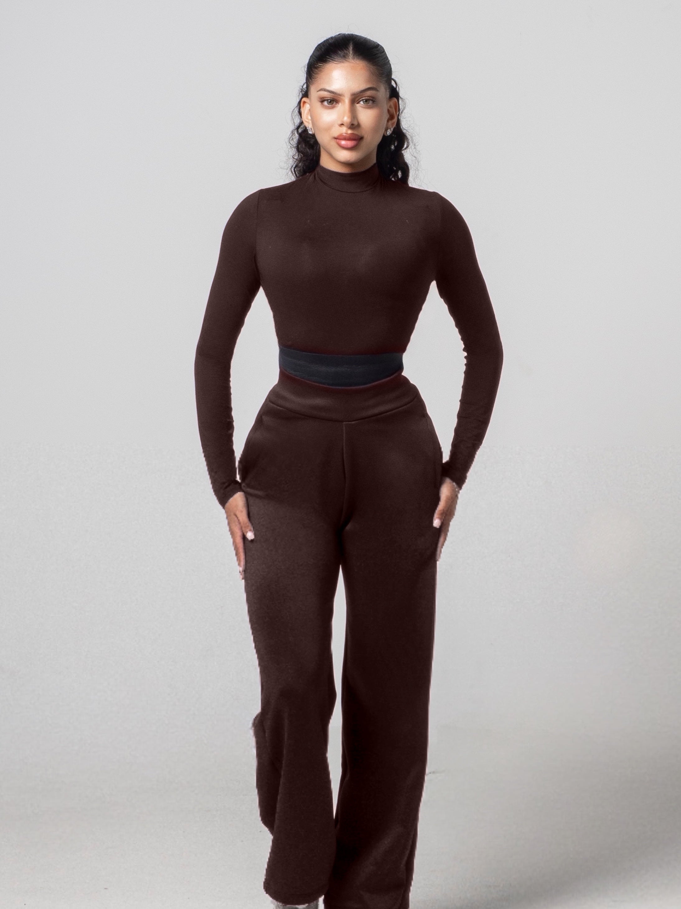 PRE ORDER Aura Wide Leg Pant - Brown