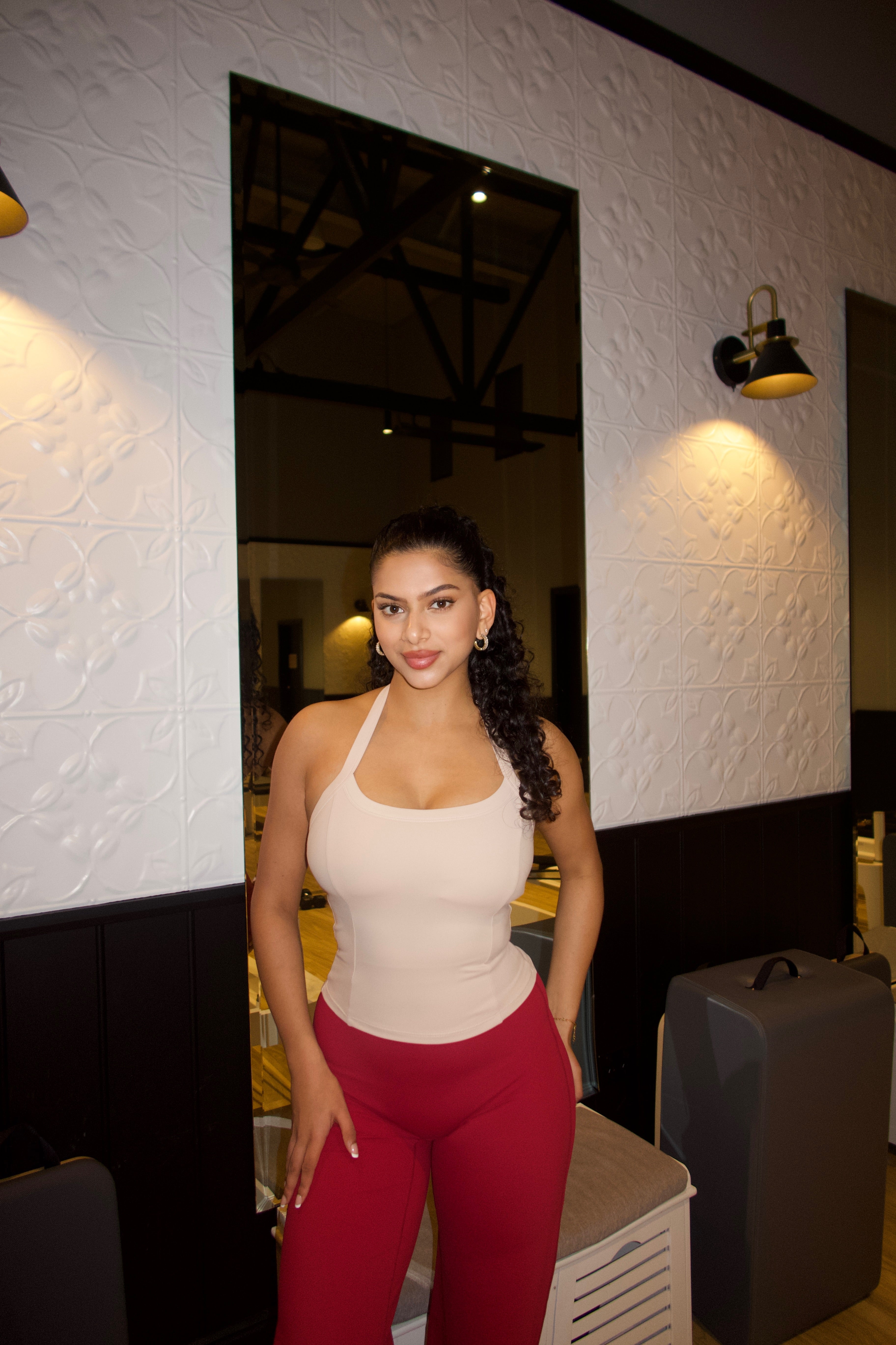 Seamless Halter Top - Beige