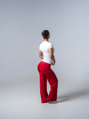 Seamless Straight Leg Leggings - Crimson