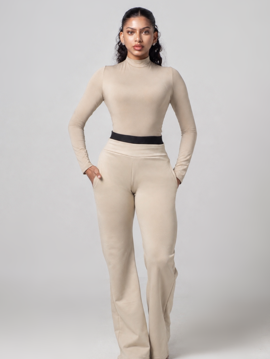 PRE ORDER Aura Flared Pant - Beige