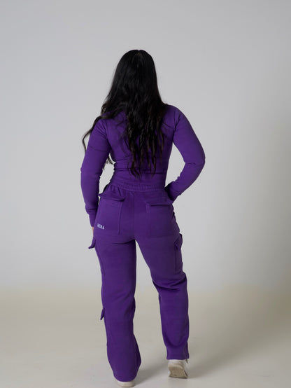 Contour Cargo Sweatpants - Indigo