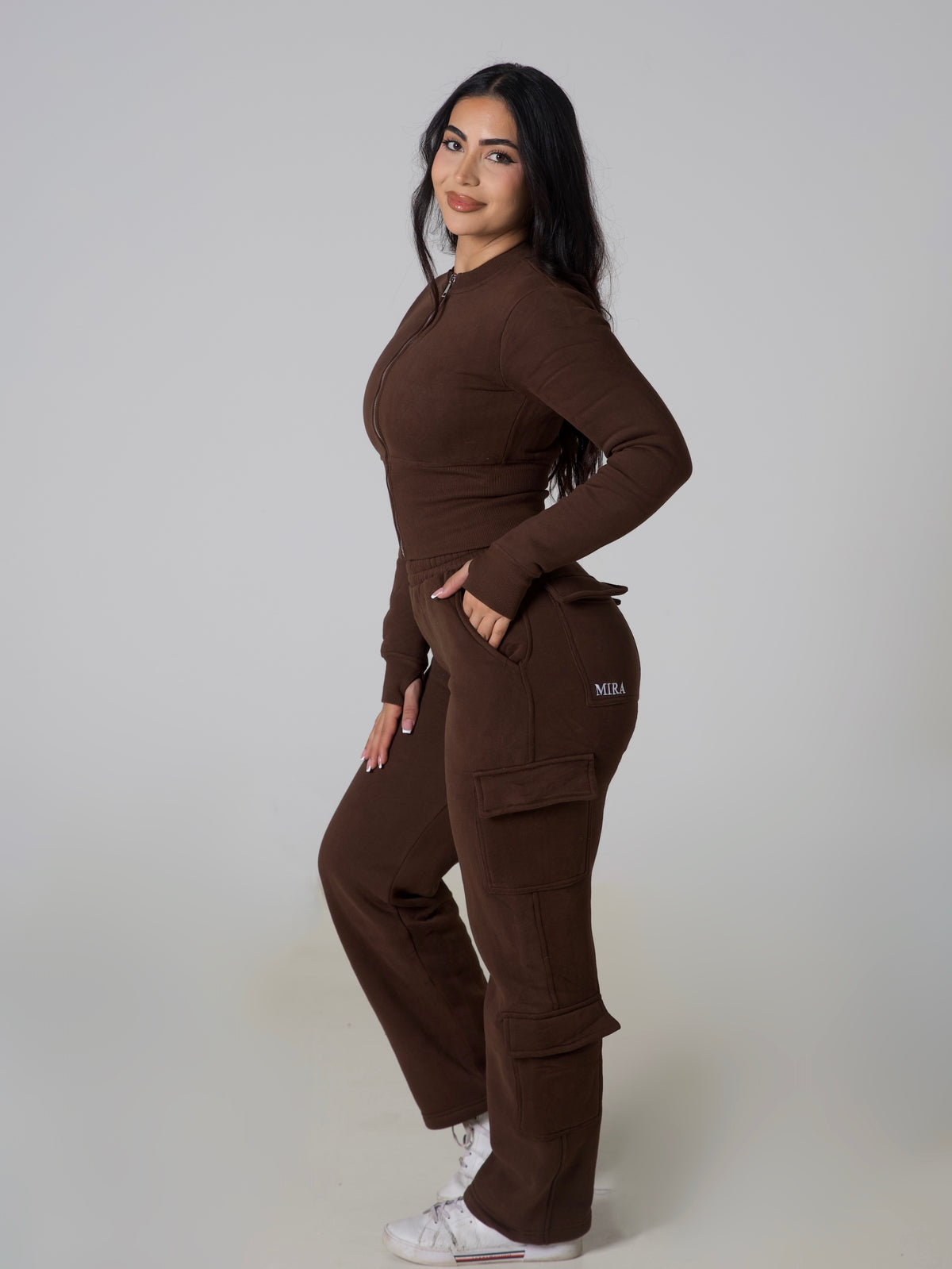 Contour Sculpt Zip Jacket - Espresso