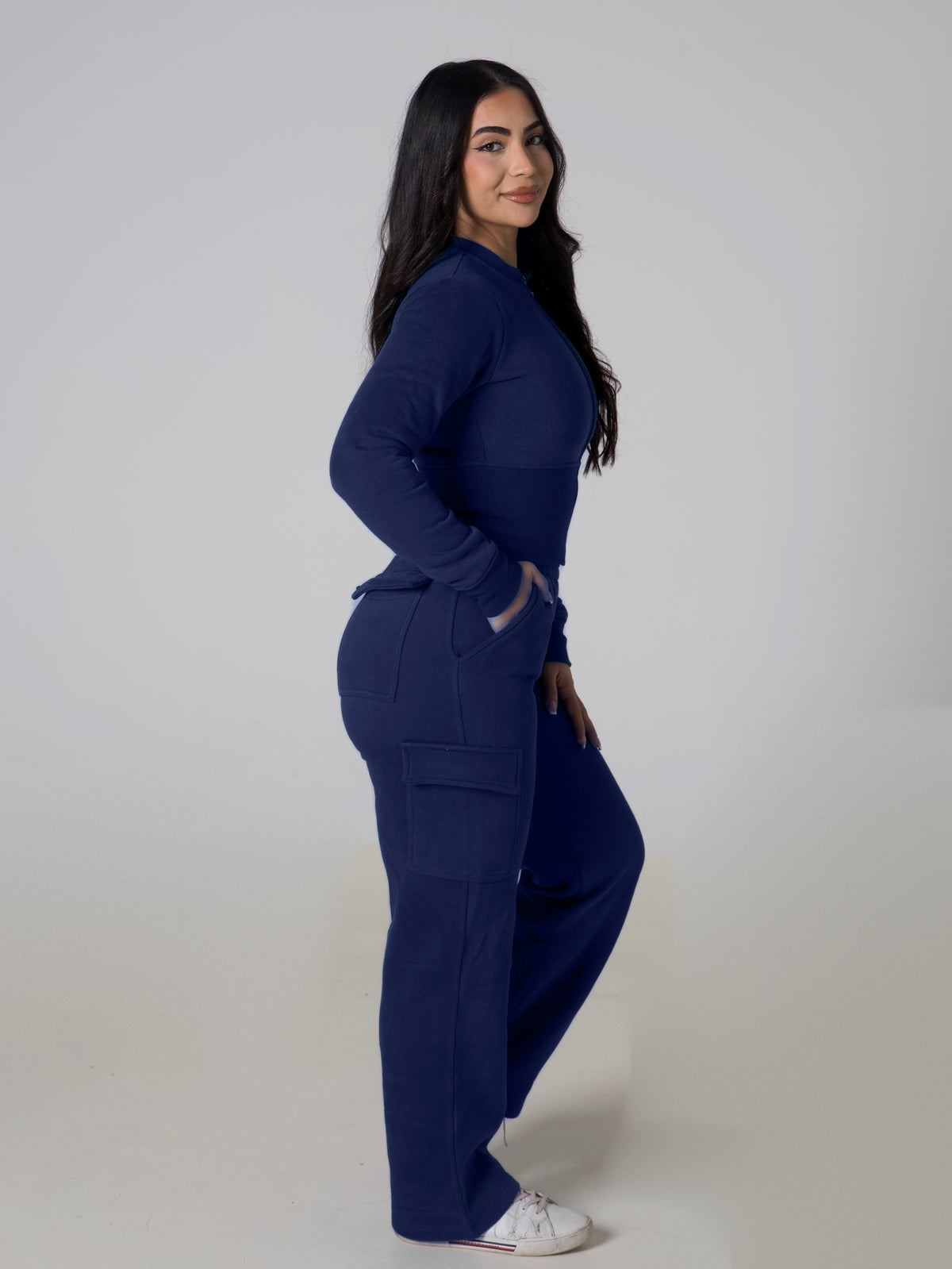 Contour Sculpt Zip Jacket - Navy