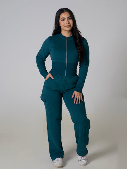 Contour Sculpt Zip Jacket - Teal