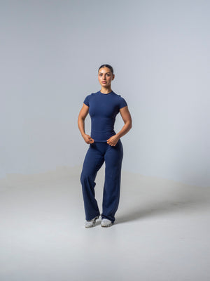 Seamless Straight Leg Leggings - Deep Sea
