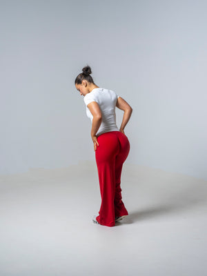 Seamless Straight Leg Leggings - Crimson