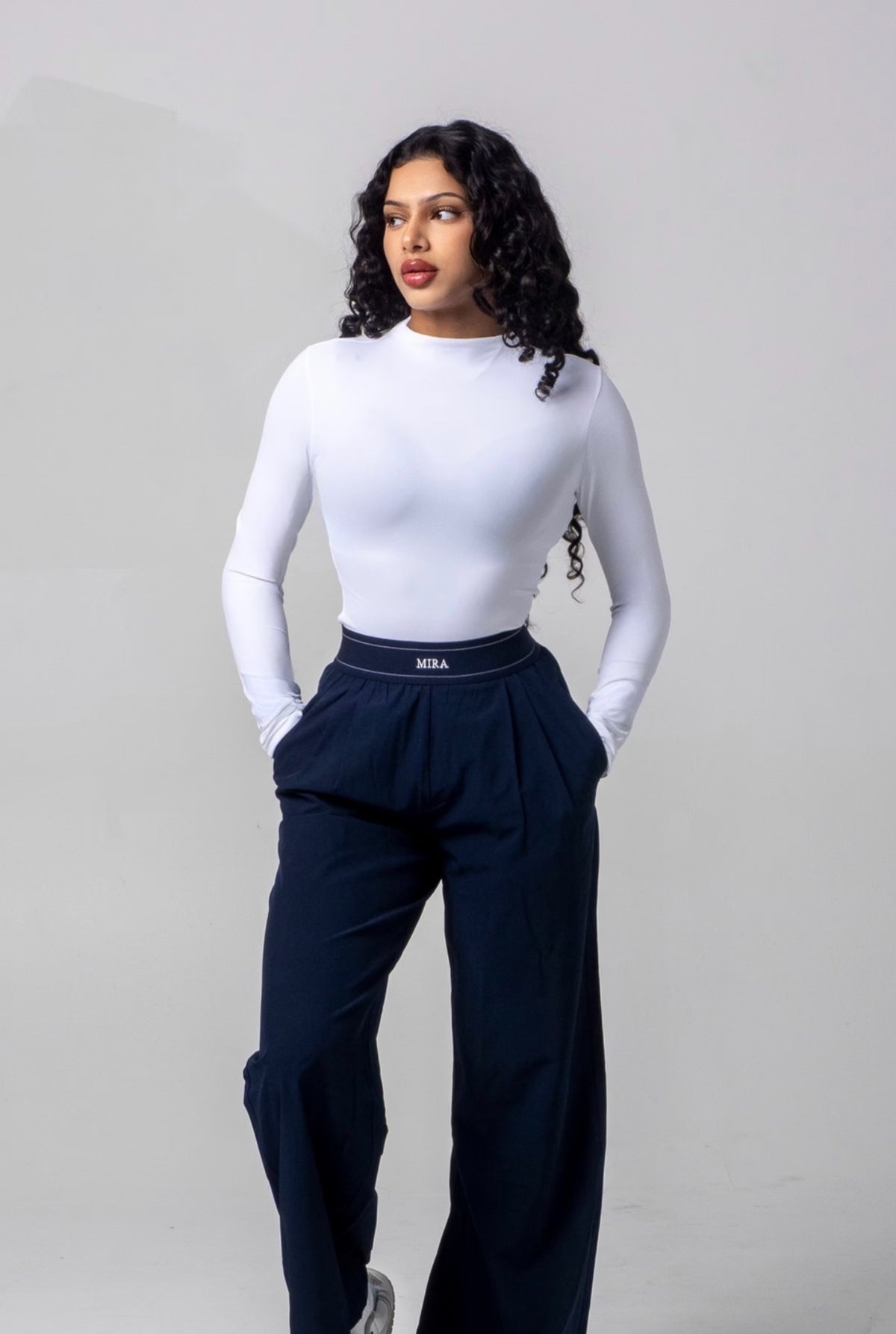AURA Parachute Wide Legs - Navy