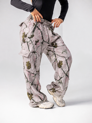 Contour Cargo Sweatpants - Pink Camo