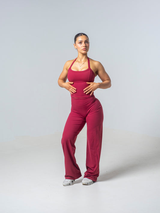 Seamless Straight Leg Leggings - Cherry