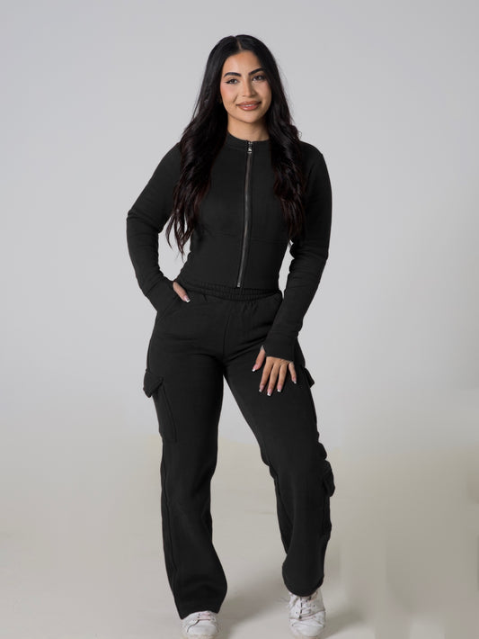 Contour Cargo Sweatpants - Midnight