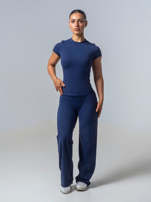Seamless Straight Leg Leggings - Deep Sea