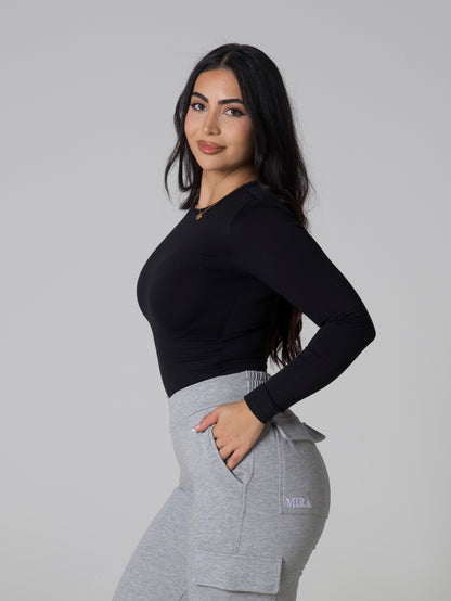 Seamless Full Sleeve Top - Midnight