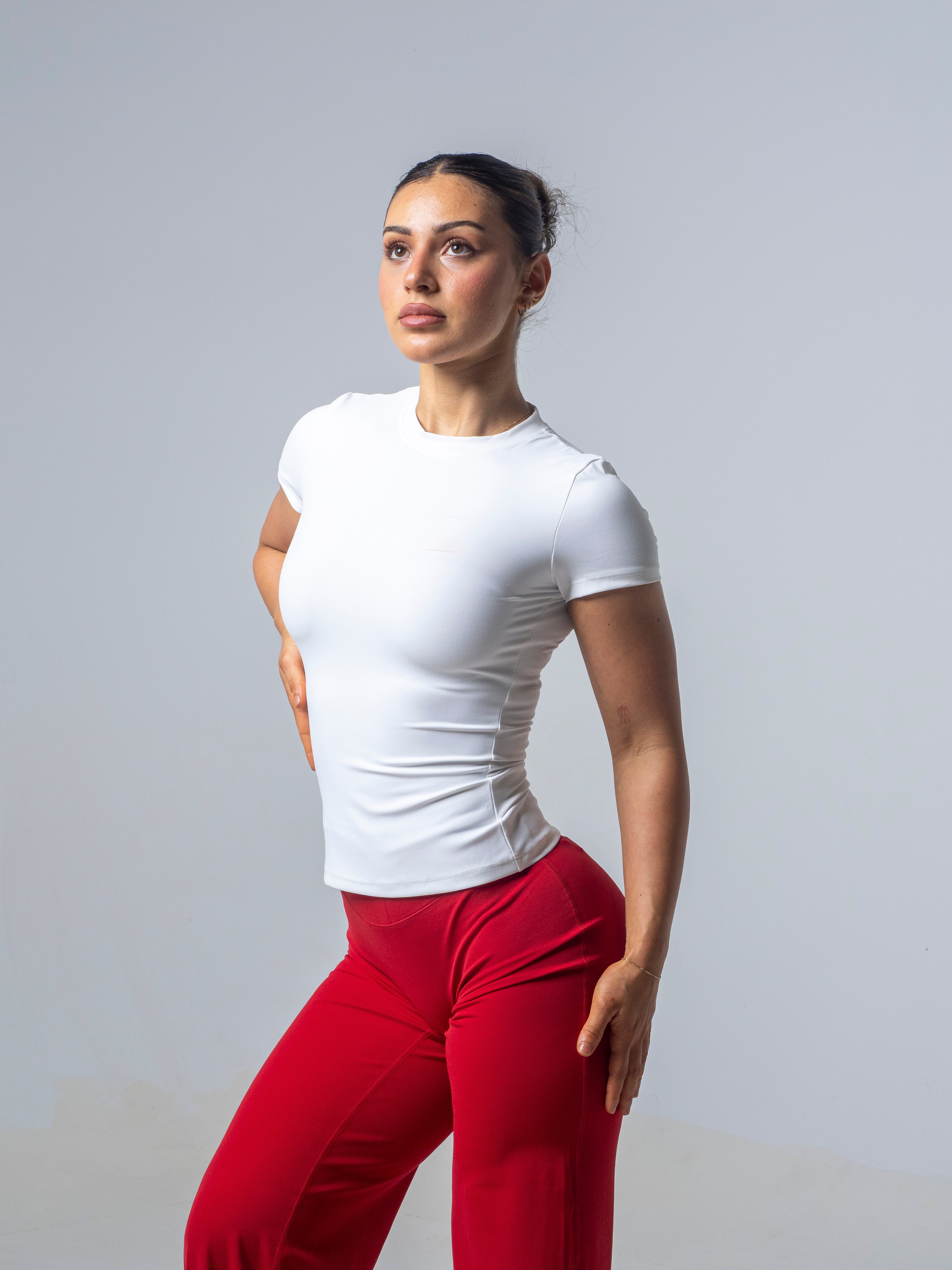Seamless Half Sleeve Top - Snow