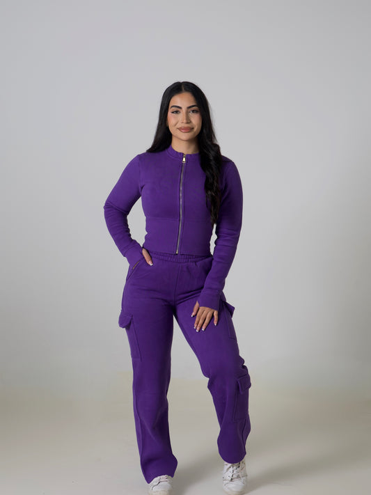Contour Cargo Sweatpants - Indigo