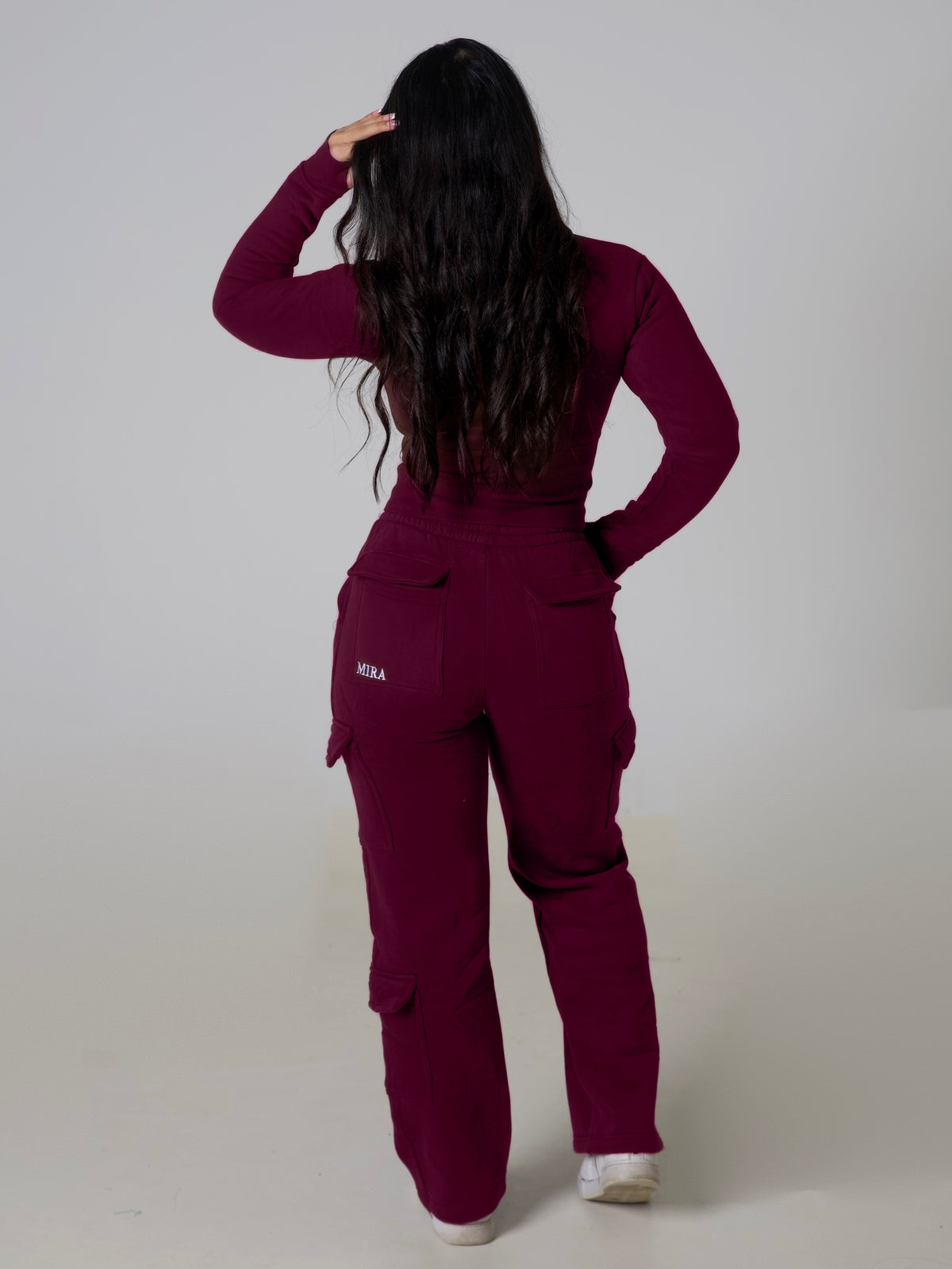 Contour Cargo Sweatpants - Wine