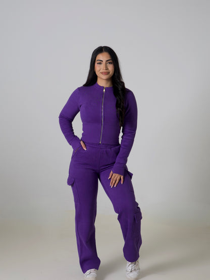 Contour Sculpt Zip Jacket - Indigo