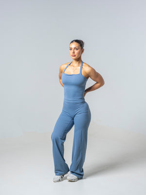 Sleek Seamless Halter Top - Steel