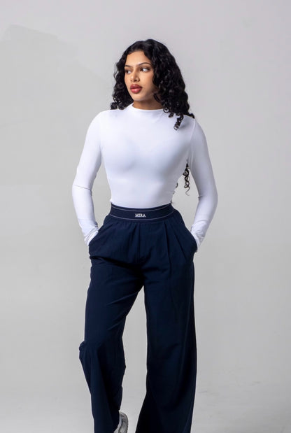 Aura Mock Neck Top - Snow