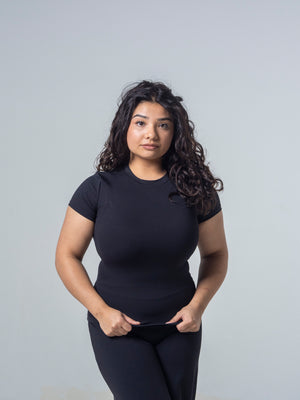 Seamless Half Sleeve Top - Midnight