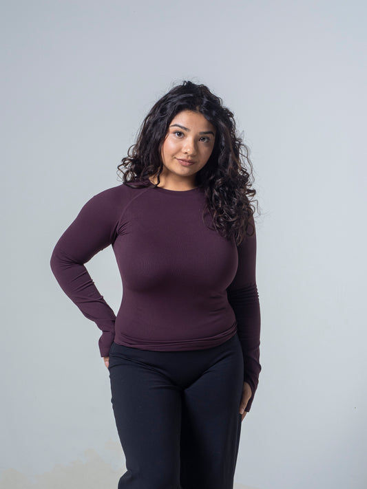 Compression Long Sleeve - Deep Umber
