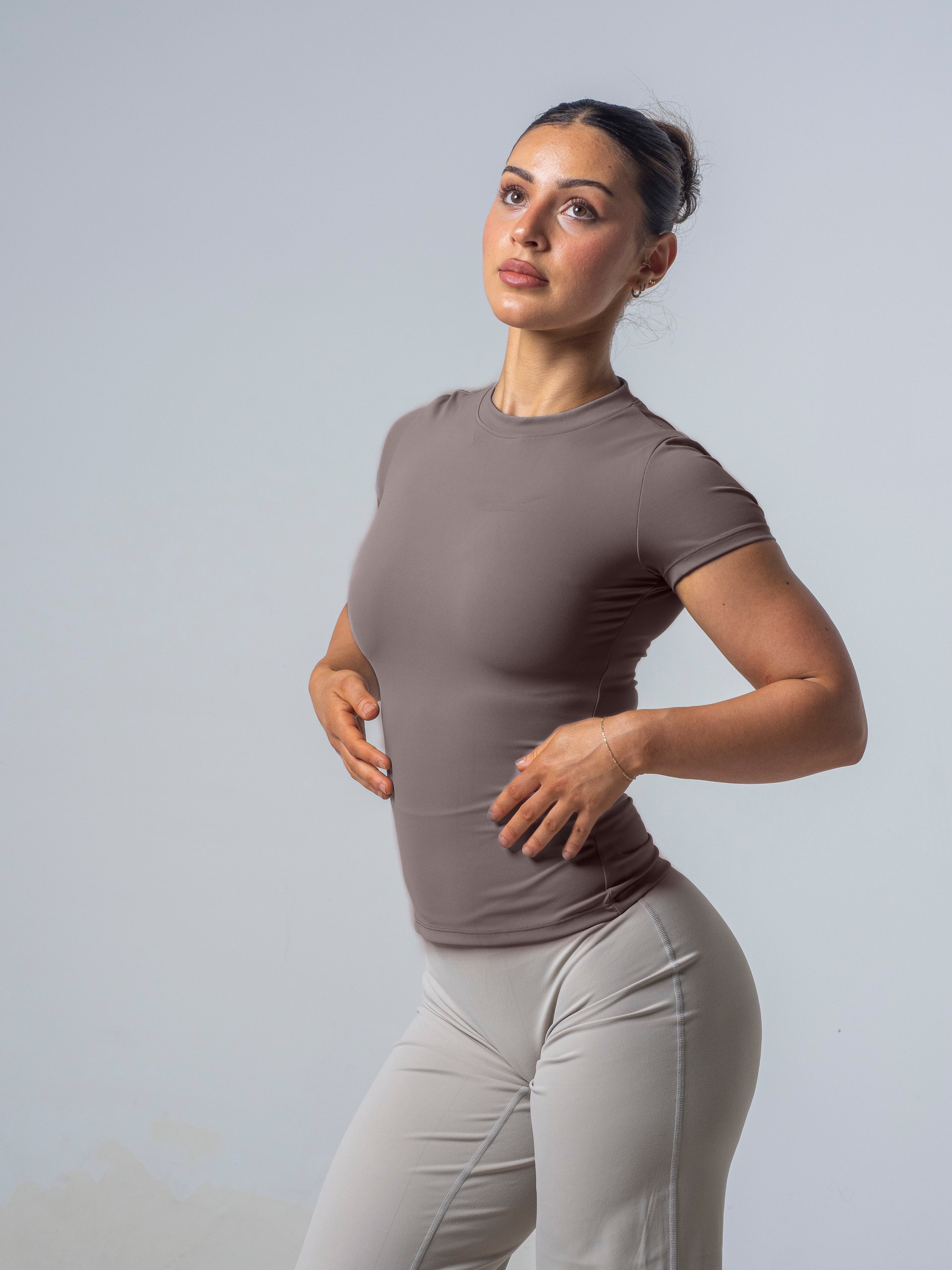 Seamless Half Sleeve Top - Toffee