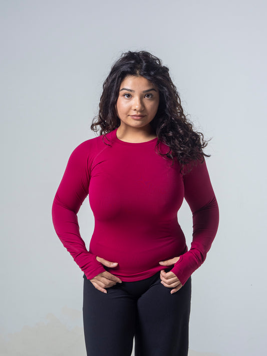 Compression Long Sleeve - Berry