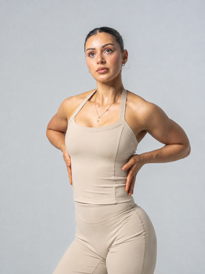 Seamless Halter Top - Beige