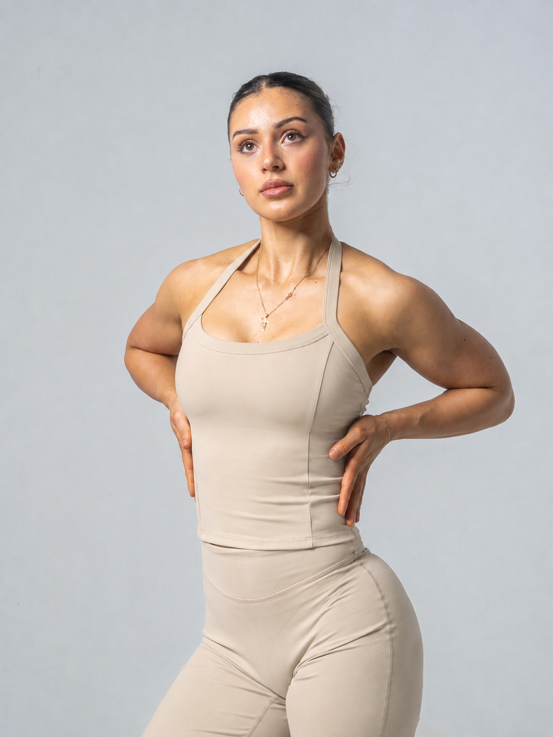 Seamless Halter Top - Beige