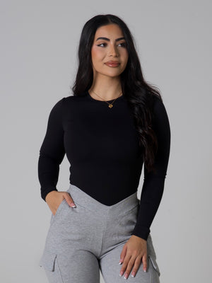 Seamless Full Sleeve Top - Midnight