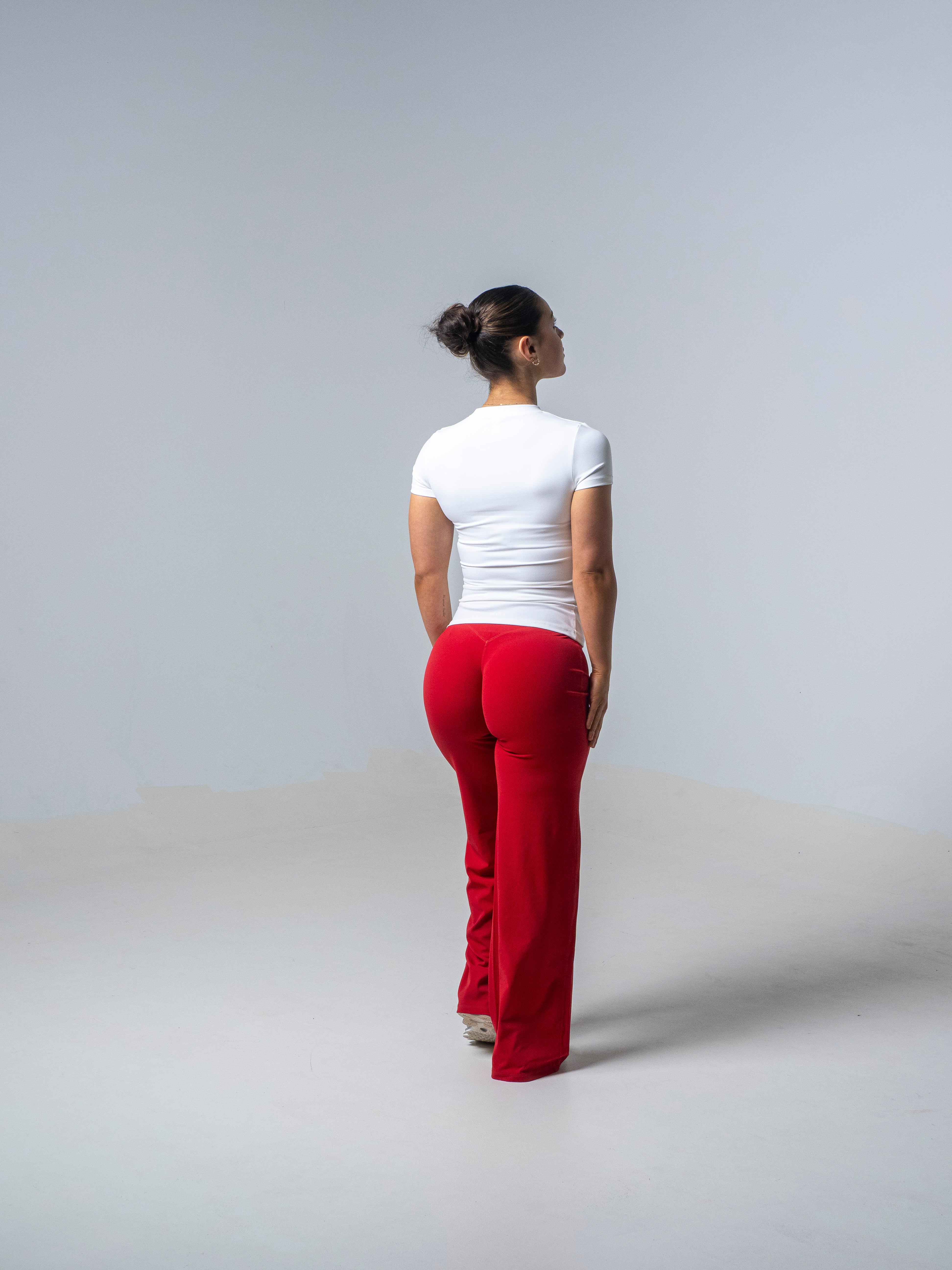 Seamless Straight Leg Leggings - Crimson