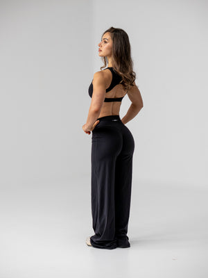 V - shaped Straight Leg Leggings - Midnight
