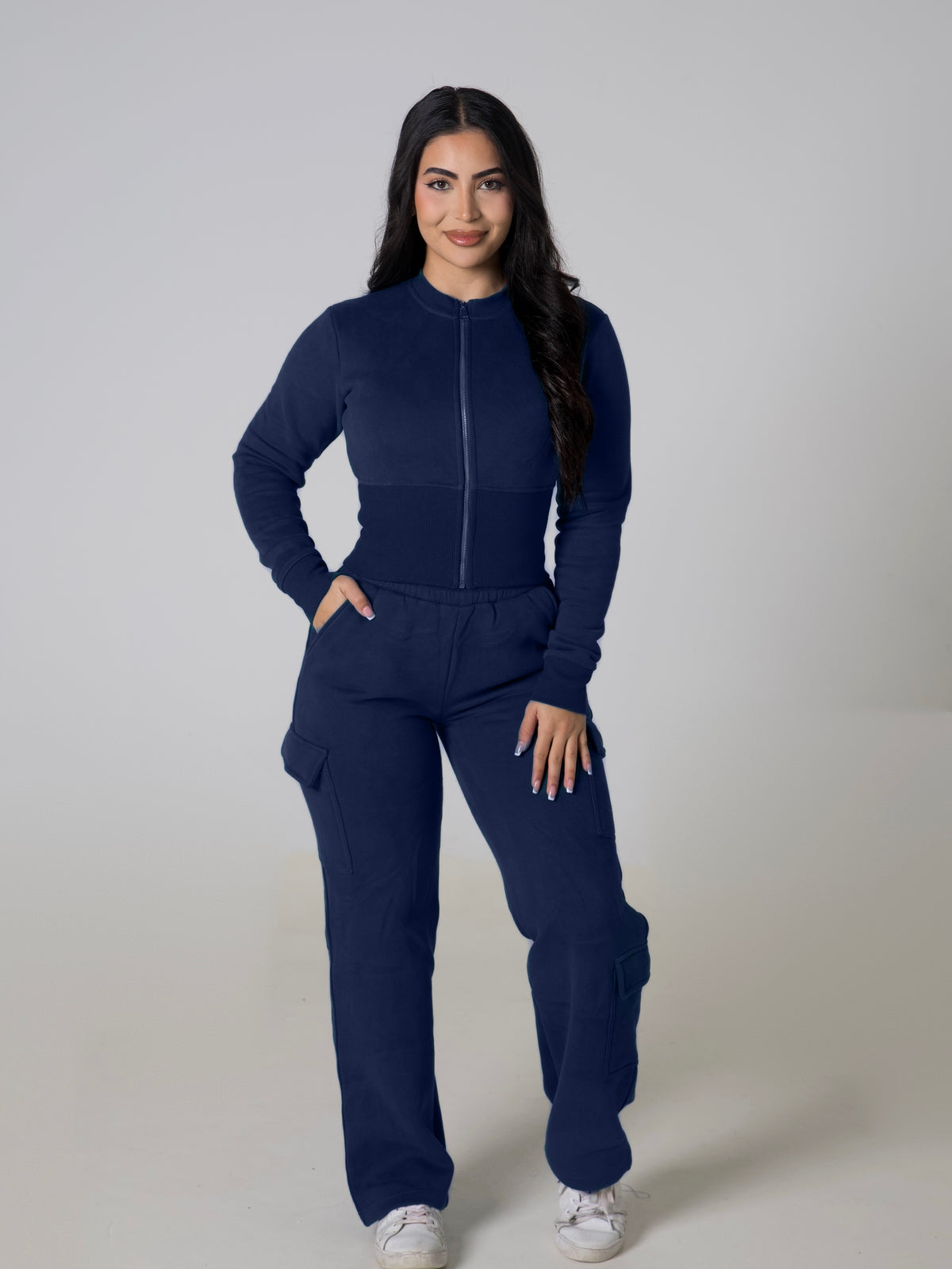 Contour Sculpt Zip Jacket - Navy