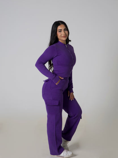 Contour Sculpt Zip Jacket - Indigo