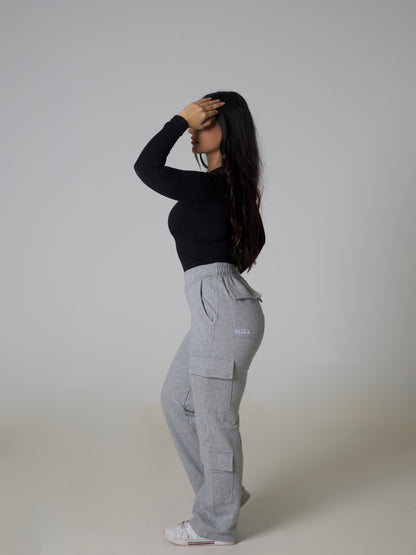 V Sculpt BBL Cargo Sweatpants - Ash