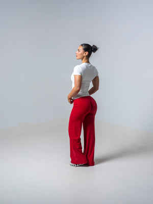 Seamless Straight Leg Leggings - Crimson