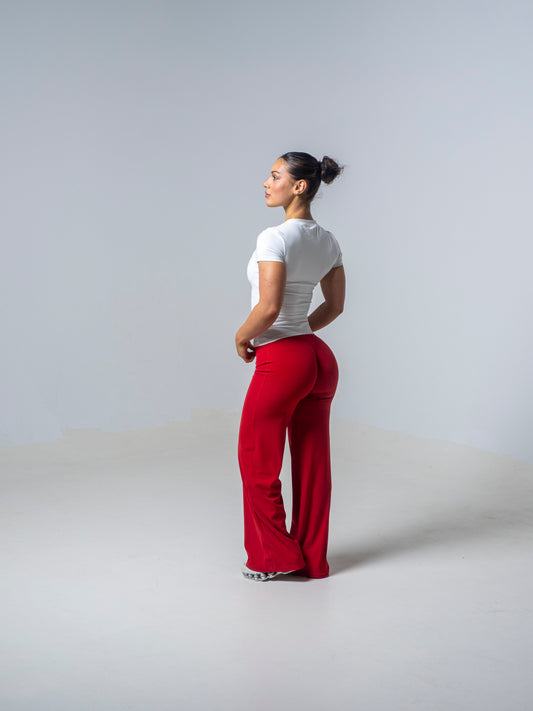 Seamless Straight Leg Leggings - Crimson