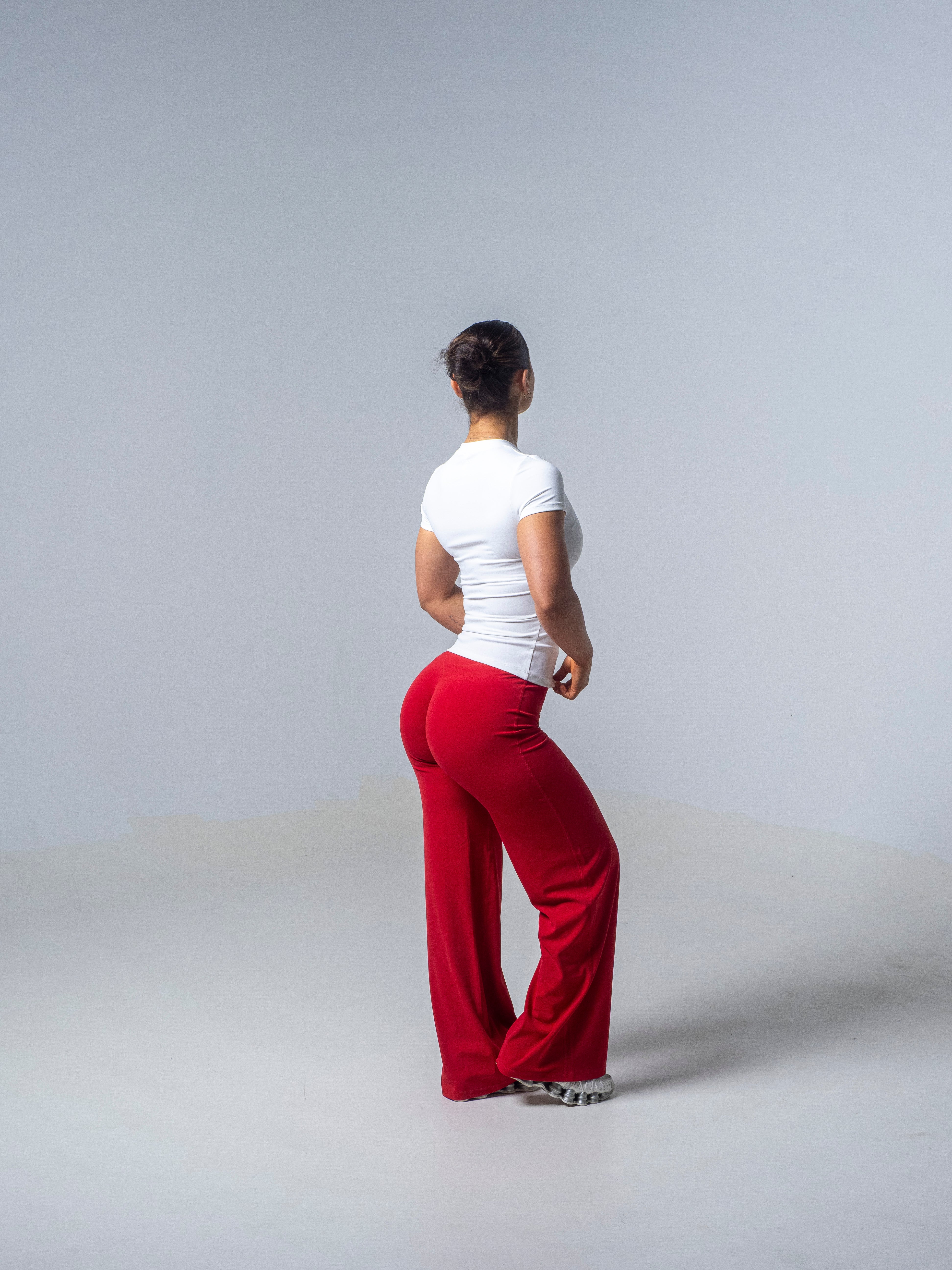 Seamless Straight Leg Leggings - Crimson