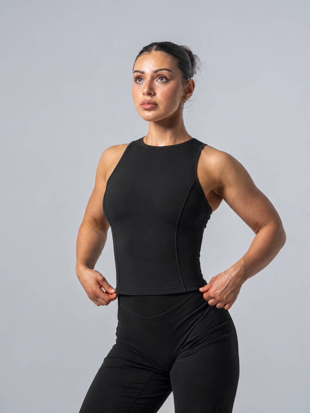 Seamless Backless Rib Vest - Midnight