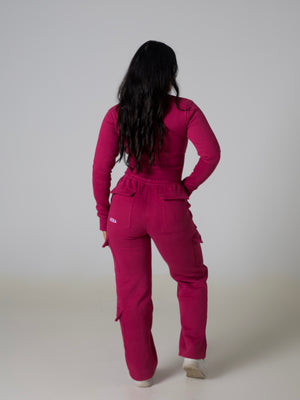 Contour Sculpt Zip Jacket - Berry