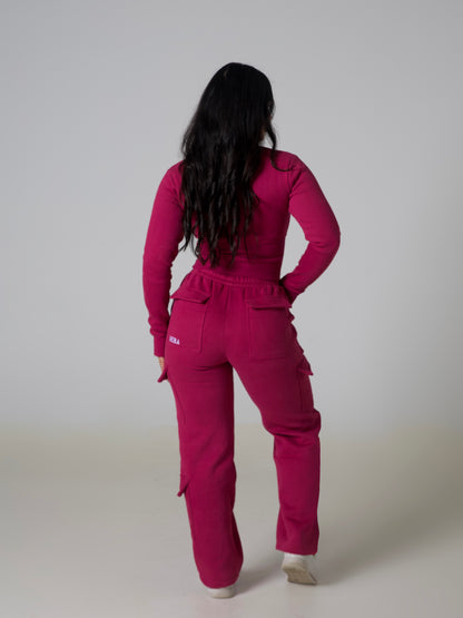 Contour Sculpt Zip Jacket - Berry
