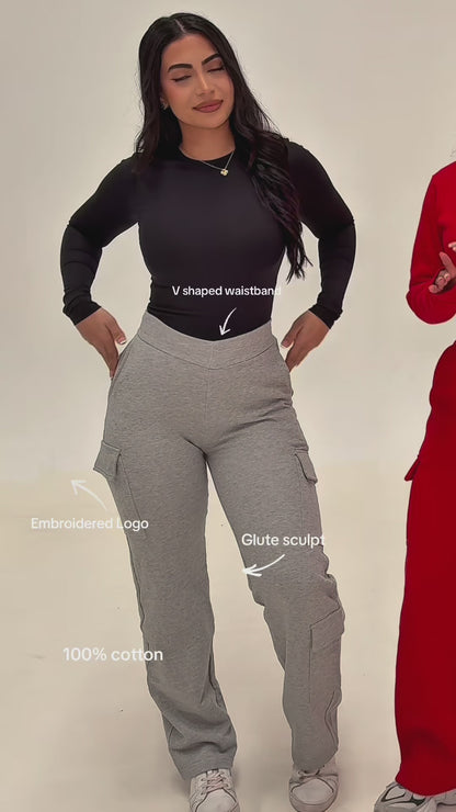 V Sculpt BBL Cargo Sweatpants - Midnight